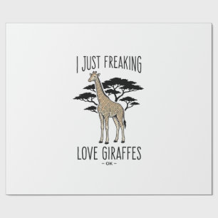 Lustiges Giraffenliebhaber Vintage Gravur Shirt De Geschenkpapier