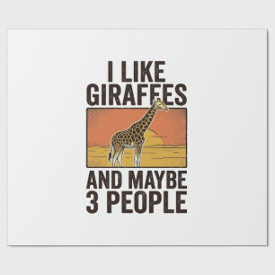 Lustiges Giraffenliebhaber Vintage Gravur Shirt De Geschenkpapier