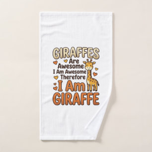 Lustiges Giraffenliebhaber Vintage Gravur Shirt De Handtuch