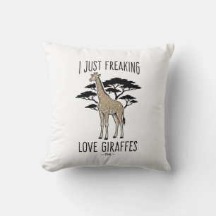 Lustiges Giraffenliebhaber Vintage Gravur Shirt De Kissen