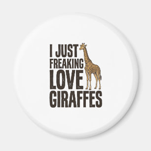 Lustiges Giraffenliebhaber Vintage Gravur Shirt De Magnet