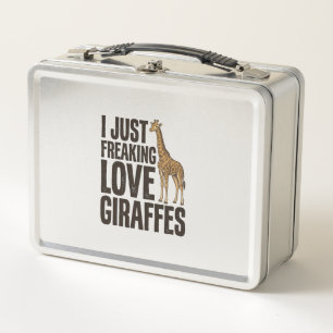 Lustiges Giraffenliebhaber Vintage Gravur Shirt De Metall Brotdose