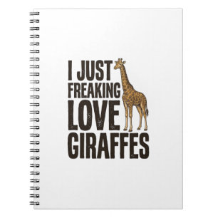 Lustiges Giraffenliebhaber Vintage Gravur Shirt De Notizblock