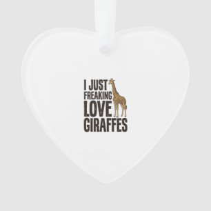 Lustiges Giraffenliebhaber Vintage Gravur Shirt De Ornament