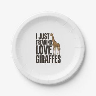 Lustiges Giraffenliebhaber Vintage Gravur Shirt De Pappteller