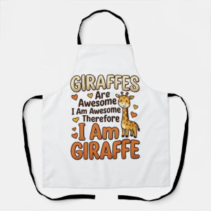 Lustiges Giraffenliebhaber Vintage Gravur Shirt De Schürze
