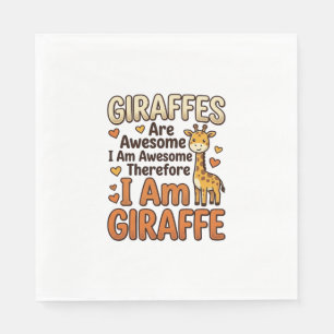 Lustiges Giraffenliebhaber Vintage-Gravur-Shirt-De Serviette