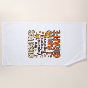 Lustiges Giraffenliebhaber Vintage-Gravur-Shirt-De Strandtuch