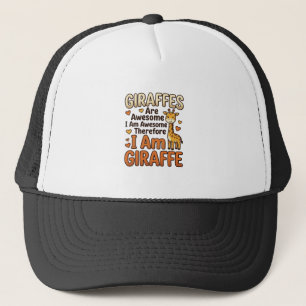 Lustiges Giraffenliebhaber Vintage-Gravur-Shirt-De Truckerkappe