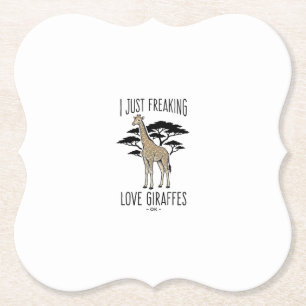 Lustiges Giraffenliebhaber Vintage Gravur Shirt De Untersetzer