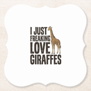 Lustiges Giraffenliebhaber Vintage Gravur Shirt De Untersetzer