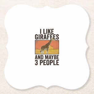 Lustiges Giraffenliebhaber Vintage Gravur Shirt De Untersetzer