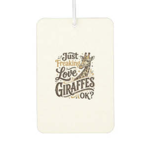 Lustiges Giraffenliebhaber Vintage-Typografie-Shir Autolufterfrischer