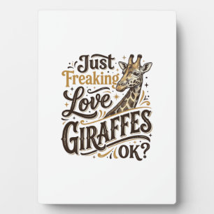 Lustiges Giraffenliebhaber Vintage-Typografie-Shir Fotoplatte