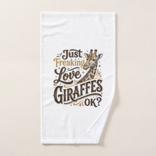 Lustiges Giraffenliebhaber Vintage-Typografie-Shir Handtuch