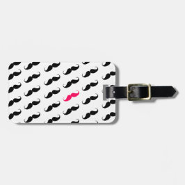 Lustiges Girly rosa und schwarzes Gepäckanhänger