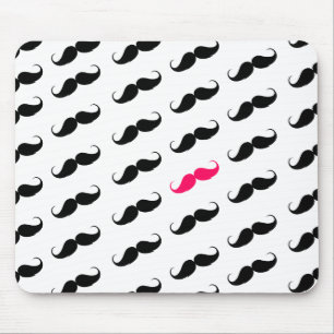 Lustiges Girly rosa und schwarzes Mousepad