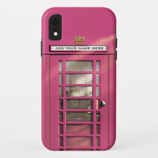 Lustiges Girly rosa Vintages britisches London iPhone XR Hülle
