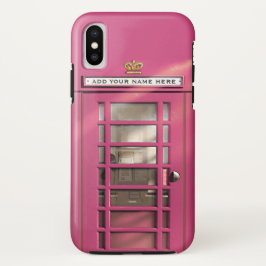 Lustiges Girly rosa Vintages britisches London iPhone XR Hülle
