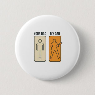 Lustiges Gitarre Papa Vintage Gravur Shirt Design_ Button