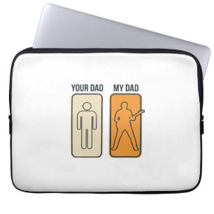 Lustiges Gitarre Papa Vintage Gravur Shirt Design_ Laptopschutzhülle