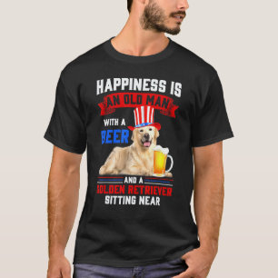 Lustiges Glück Ist Ein Alter Mann Mit Einem Bier U T-Shirt