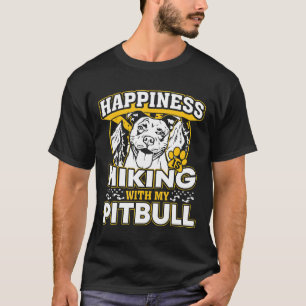 Lustiges Glück Ist Mit Meinem Pitbull Wandern Neu T-Shirt
