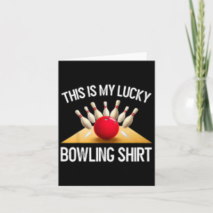 Lustiges Glückliches Bowling-Team Vintage Retro Ge Karte