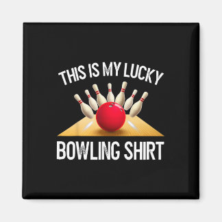Lustiges Glückliches Bowling-Team Vintage Retro Ge Magnet