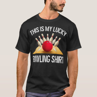 Lustiges GLÜCKLICHES BOWLING Team Vintage Retro Ge T-Shirt