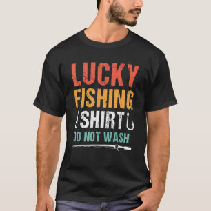 Lustiges Glückliches Fischen  Nicht Waschen Männer T-Shirt