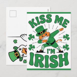 Lustiges Glückliches Gans St. Patricks Day Design  Feiertagspostkarte