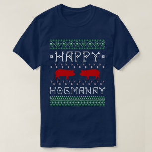 Lustiges "glückliches Hogmanay" hässliches T-Shirt