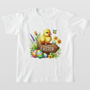 Lustiges glückliches Osterei-Küken T-Shirt
