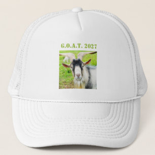 Lustiges GOAT 2027 Neujahrsfoto Truckerkappe
