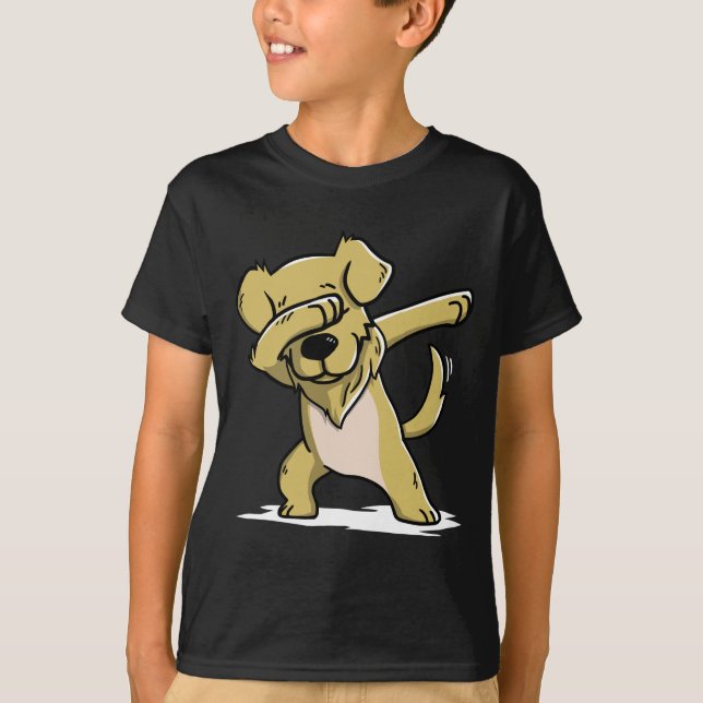 Lustiges golden retriever-Betupfen T-Shirt (Vorderseite)