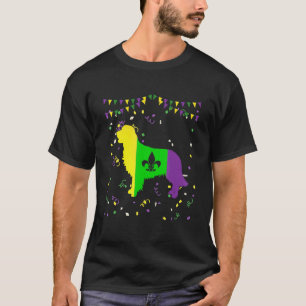 Lustiges Golden Retriever-Hund Mardi Gras Kostüm M T-Shirt