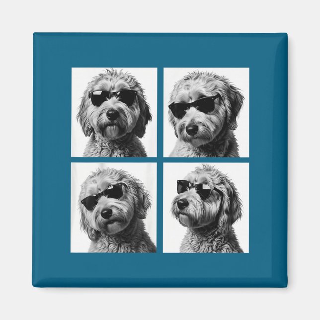 Lustiges Goldendoodle-Meme Hübsche Doodle-Fotoboot Magnet (Vorne)
