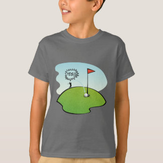 LUSTIGES GOLF-BALL-LOCH IN EINEM, GOLFSPIELER-T - T-Shirt