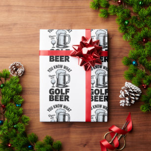 Lustiges Golf Bier Golfer Geschenk Bier Humor Golf Geschenkpapier