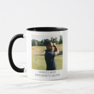 Lustiges Golf-Foto Benutzerdefiniert Papa Begeiste Tasse