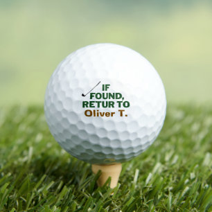 Lustiges Golf-Fundbüro-Vater-Name-Design Golfball