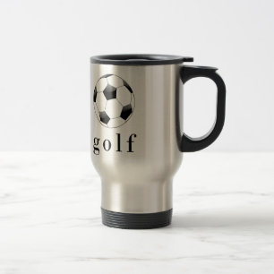 Lustiges Golf-Fußball-T-Shirt für Sportler Reisebecher