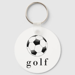 Lustiges Golf-Fußball-T-Shirt für Sportler Schlüsselanhänger