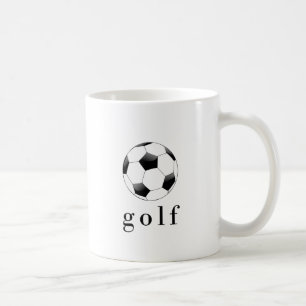 Lustiges Golf-Fußball-T-Shirt für Sportler Tasse