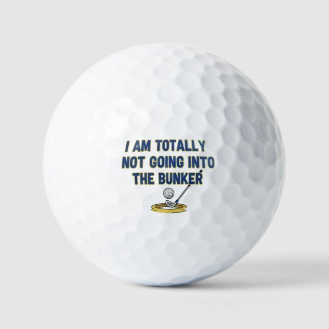 Lustiges Golf-Geschenk Bunker-sicherer Golfball mi (Vorderseite)