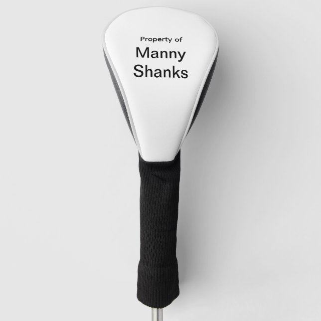 Lustiges Golf-Geschenk-Witz-Name Manny Shanks Golf Headcover (Vorderseite)