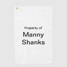 Lustiges Golf-Geschenk-Witz-Name Manny Shanks