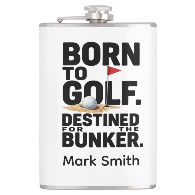 Lustiges Golf-Obsession-Zitat für Golf-Süchtige  Flachmann (Vorderseite)