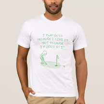 Lustiges Golf-Shirt Ich spiele Golf, weil ich es m